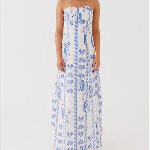 knee length dresses for ladies Tayla Linen Maxi Dress main image 1
